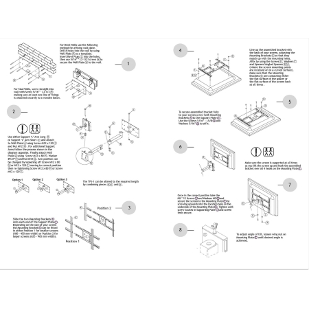 PROFESJONALNY Uchwyt ścienny TechLink- TV, Tablice