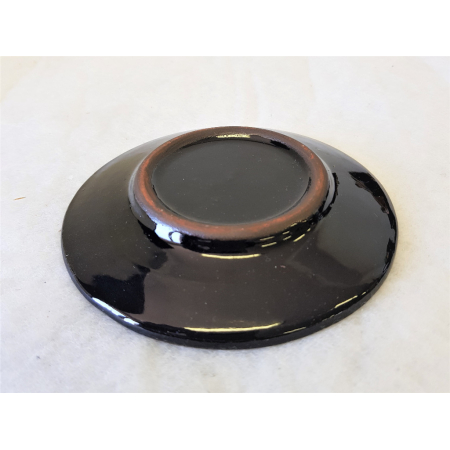 Piękny serwis kawowy- Czarny ze złoceniami- PRL