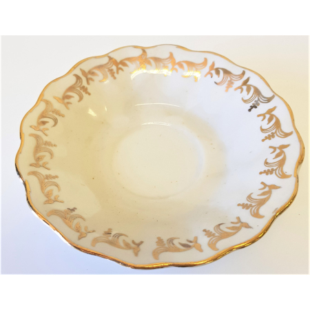 Uroczy serwis kawowy - Błękitny ze złoceniami- PRL