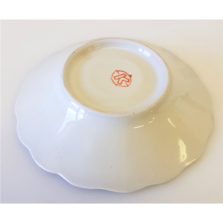 Uroczy serwis kawowy - Błękitny ze złoceniami- PRL