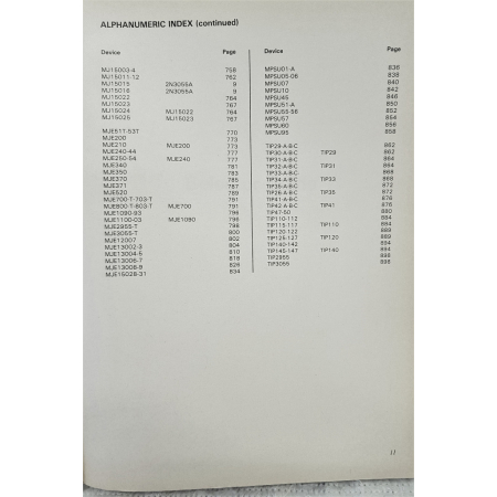Motorola Semiconductors Catalog „POWER” – Unique